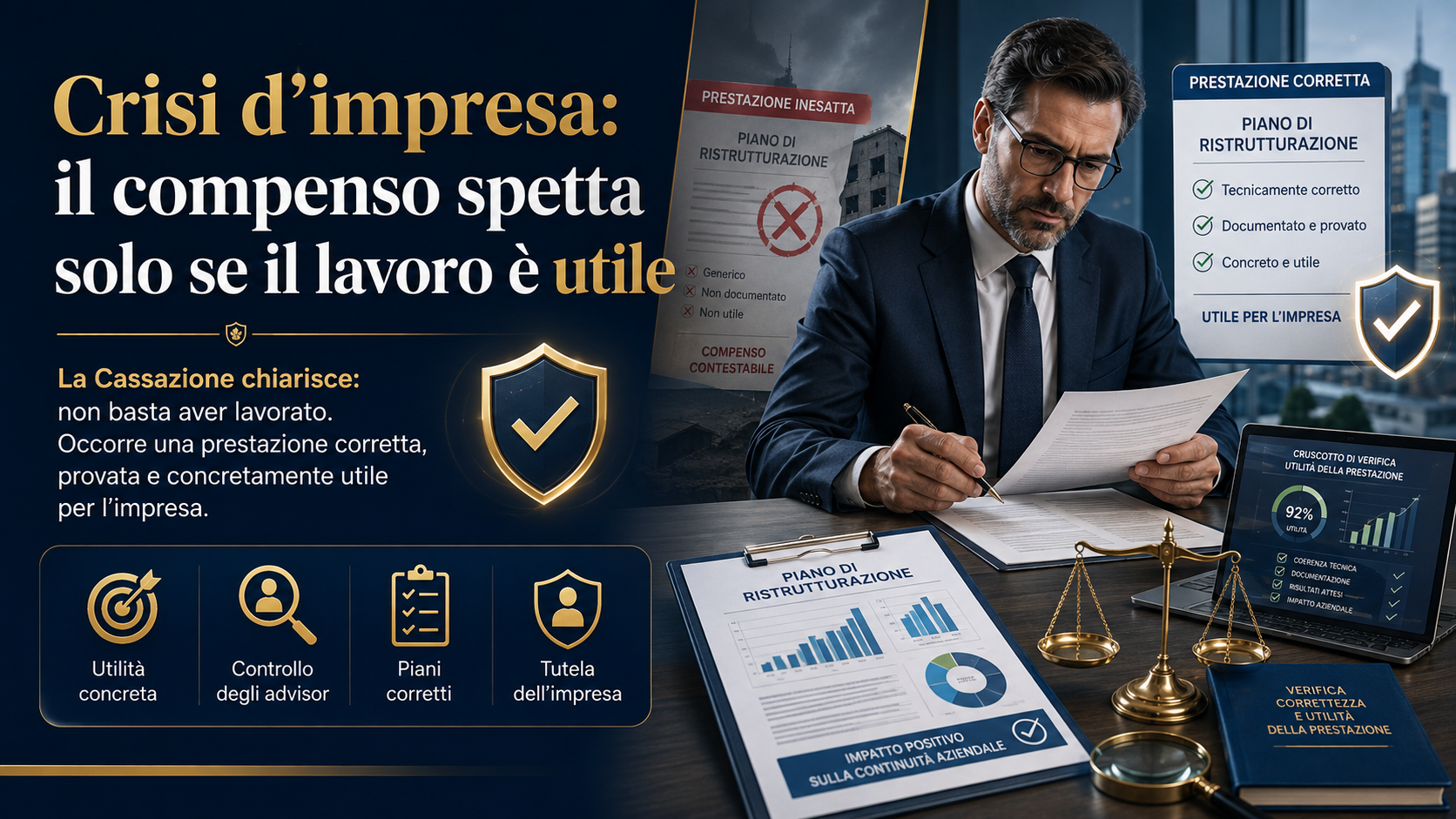 Crisi d’impresa e compensi dei consulenti: quando la parcella non è dovuta